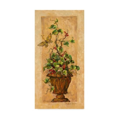 Barbara Mock ' Topiary With Butterfly' Canvas Art,24x47